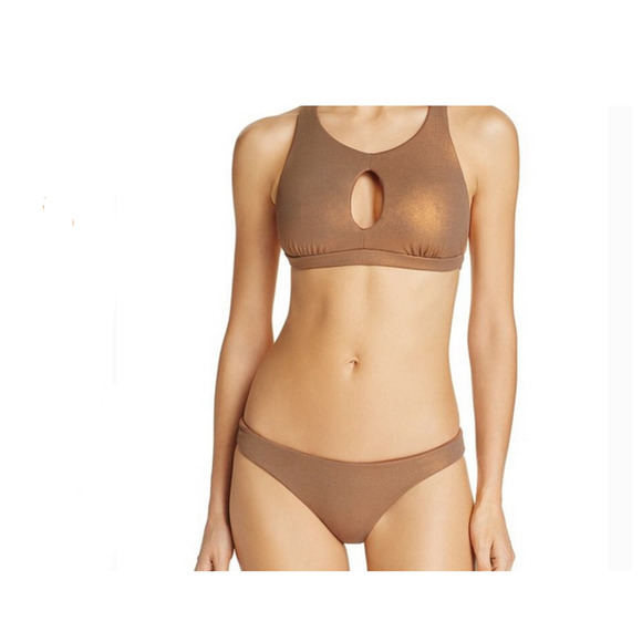 Blue Life Malibu Crush Cheeky Bikini Bottom Brown Size L - Picture 1 of 2